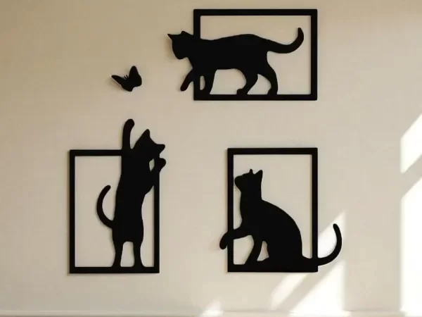 Cuadros art gatos (Pack x3)